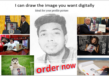I will create a sketch image for your profile picture or celebration image