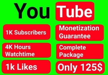 I will do complete youtube monetization requirements