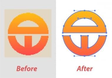I will manually vectorize,  trace any logo, image to vector