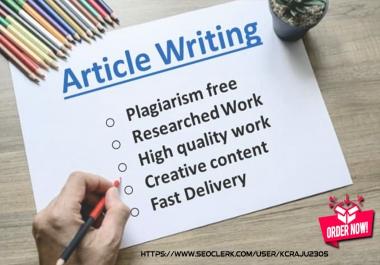 I will write 500 SEO-Optimized Words Article / Content / Blog Post