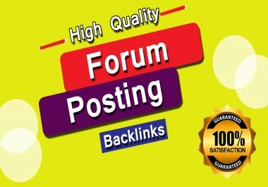 create 500 forum dofollow SEO backlinks for link building