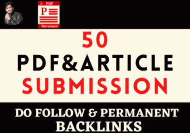 Manually create High DA PA 50 PDF or Article submission backlinks