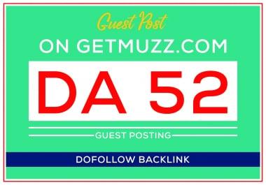 I will Publish Guest Post on my DA 50+ site wit dofollow backlinks