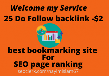 i will provide best 25 Do follow backlinks with manually
