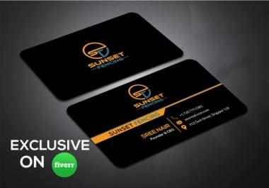 I will design unique minimalist business cards