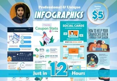 I will create professional unique infographic design in 24 hours