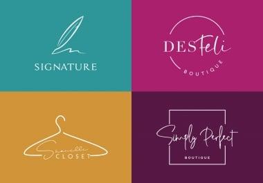 I will do professional signature logo with brand style guides