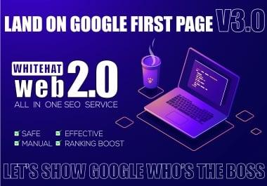500 Land on Google 1st page with High DA Web2.0 Backlinks V3