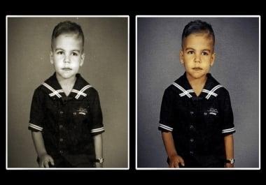 Colorize any black and white photo or image