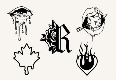 I will draw simple black and white illustration for you