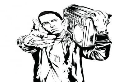 I will create an high detailed black and white line art