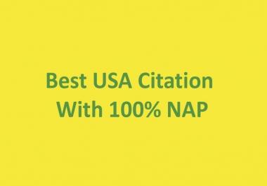 I will do best USA citation with nap listing