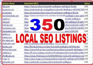 I will do top 350 local seo citations manually