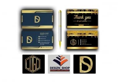 I will do top luxury,  modern,  business card and logo design