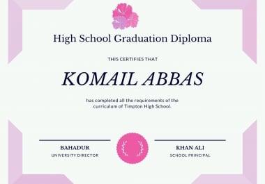 i will design amazing certificates and web banners in 24 hr