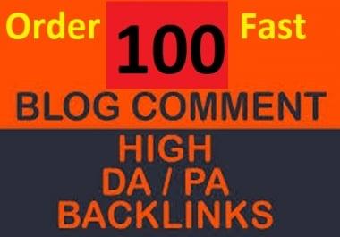 I will do 100 Niche relevant high authority dofollow Blog Comments seo backlinks