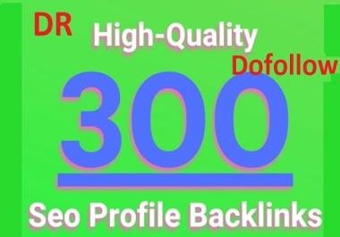 I will provide 300 high authority profily backlinks high DA DR TF dofollow seo backlinks
