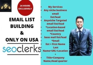 Email marketing email list only on the USA