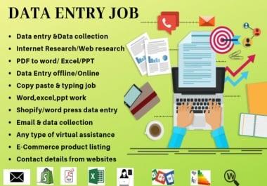 I am Professional Data Entry i have Six Years Experience in Typing Work