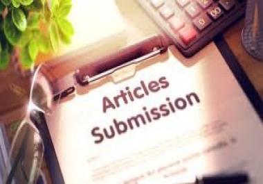 I will provied 30 artical submission backlink with high quality