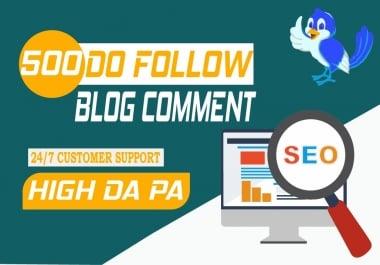 Create manually 500 High quality blog comment backlinks