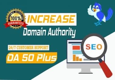 I will increase domain authority Moz Da with high quality backlinks
