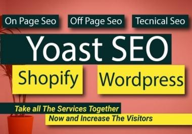 I will setup yoast seo for shopify and wordpress