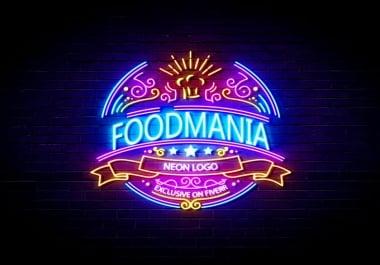 I will design 2 neon logo in just 24 hours