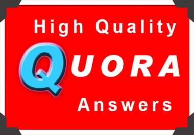 I will provide 5 High Quality Quora answers and URL