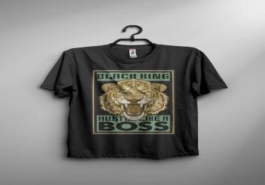 I will create enhanced, edge custom t shirt design