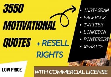 I will Provide 3550 Motivational Image Quotes With Resell Rights