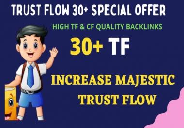 I will increase majestic trust flow 20 plus guaranteed