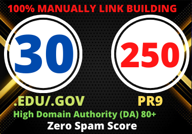 250 Pr9+30 Edu/Gov Dofollow High Authority Profile Backlinks