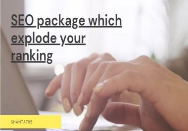 I will do SEO package which explode your ranking