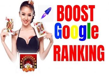 build 1500 SEO premium casino,  poker gaming Backlinks sites da 30 to 100 poker website
