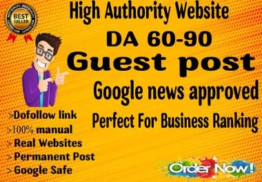 I will Write & publish A guest post on google news site permanent dofollow link