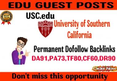 I will provide guest post on USA education website DA91& DR90