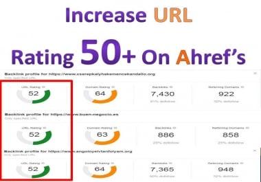 I will increase URL rating Ahrefs ur upto 50 plus fast