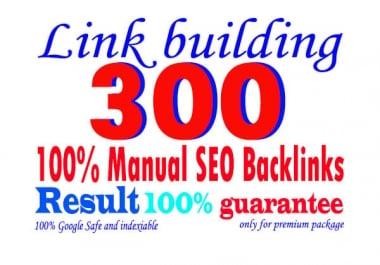 do 300 SEO backlinks white hat link building service for help google top ranking