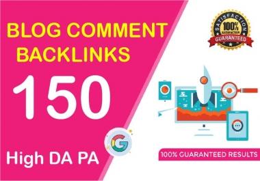 i will create 150 blog comment high da pa backlinks