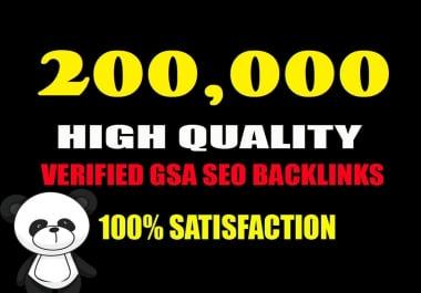 Create 200K GSA Ser BackLinks for your any link promotion