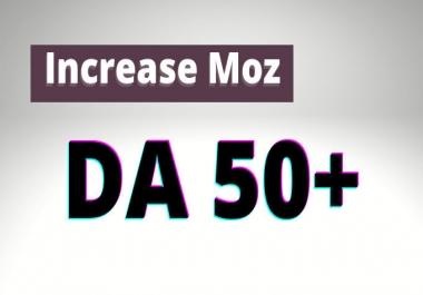 I will increase moz domain authority increase moz da 50 plus