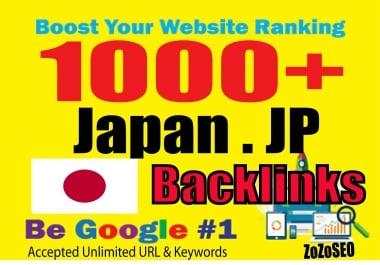 1000+ Japan. JP Backlinks From Local JP domains
