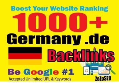 1000+ Germany. DE Backlinks From Local DE domains