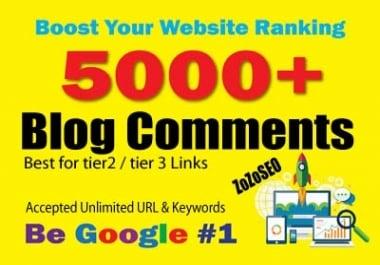 5,000 Blog Comments SEO Backlinks For Youtube,  Website,  Blog,  Social Profile etc.