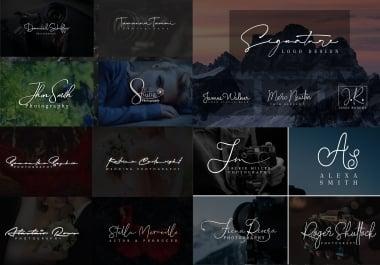 I will create a minimalistic signature logo