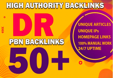 I will create 10 High DR40-50 Permanent HomePage Dofollow PBN Backlinks