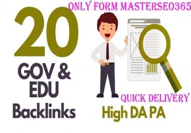 I Will Do Build 20 Premium Edu, Gov SEO Friendly Backlink