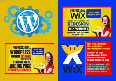 I will design your Custom WordPress website using Elementor Pro