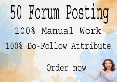 50 Forum Posting for your website
